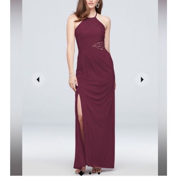 David's Bridal Dresses & Skirts - David's Bridal NWT Chianti High Neck Mesh Bridesmaid Dress Size 16